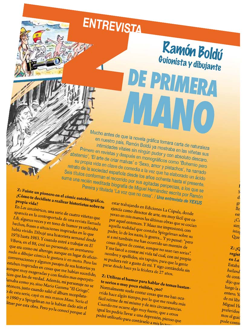 Ramón Boldú, guionista y dibujante de primera mano